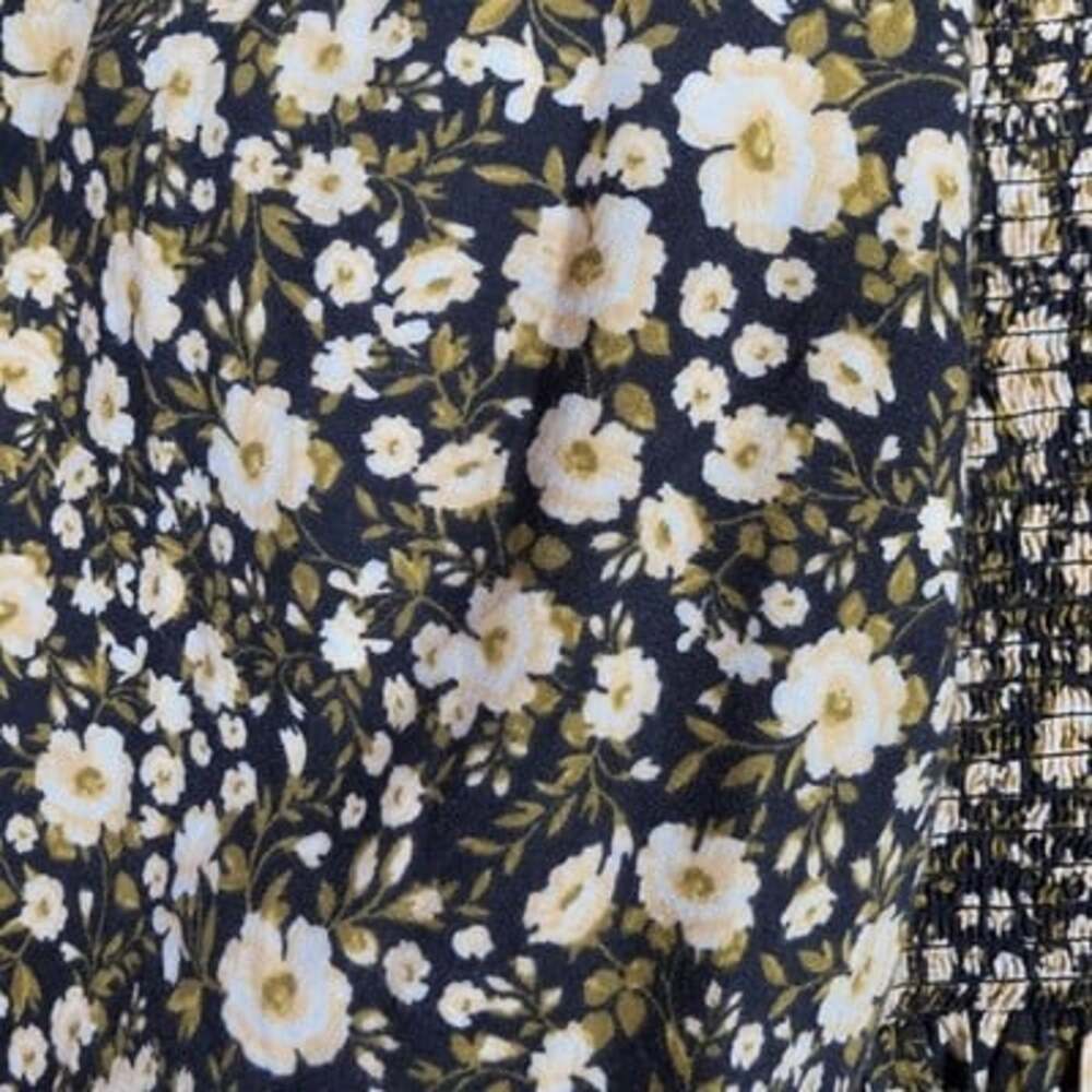 Old Navy Wildflower Floral Tiered Short Sleeve Fit Flare Maxi Dress Sz 4X Black - Picture 10 of 13